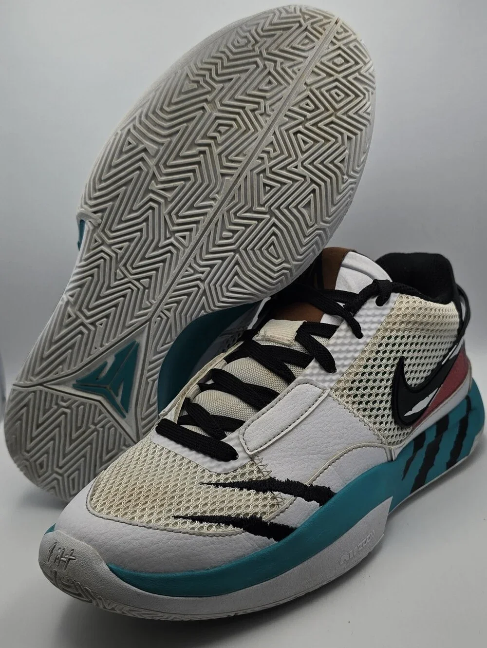 Nike Multicolor Athletic Shoe - White, Teal, Black, Red, Brown